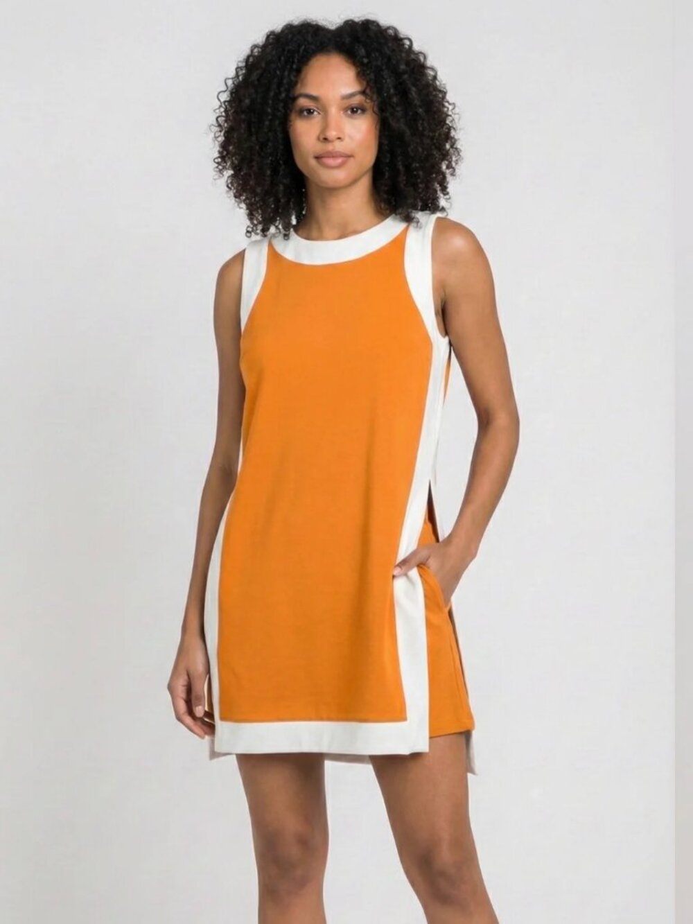 Women's Orange Contrast-Trim Shorts - Brand